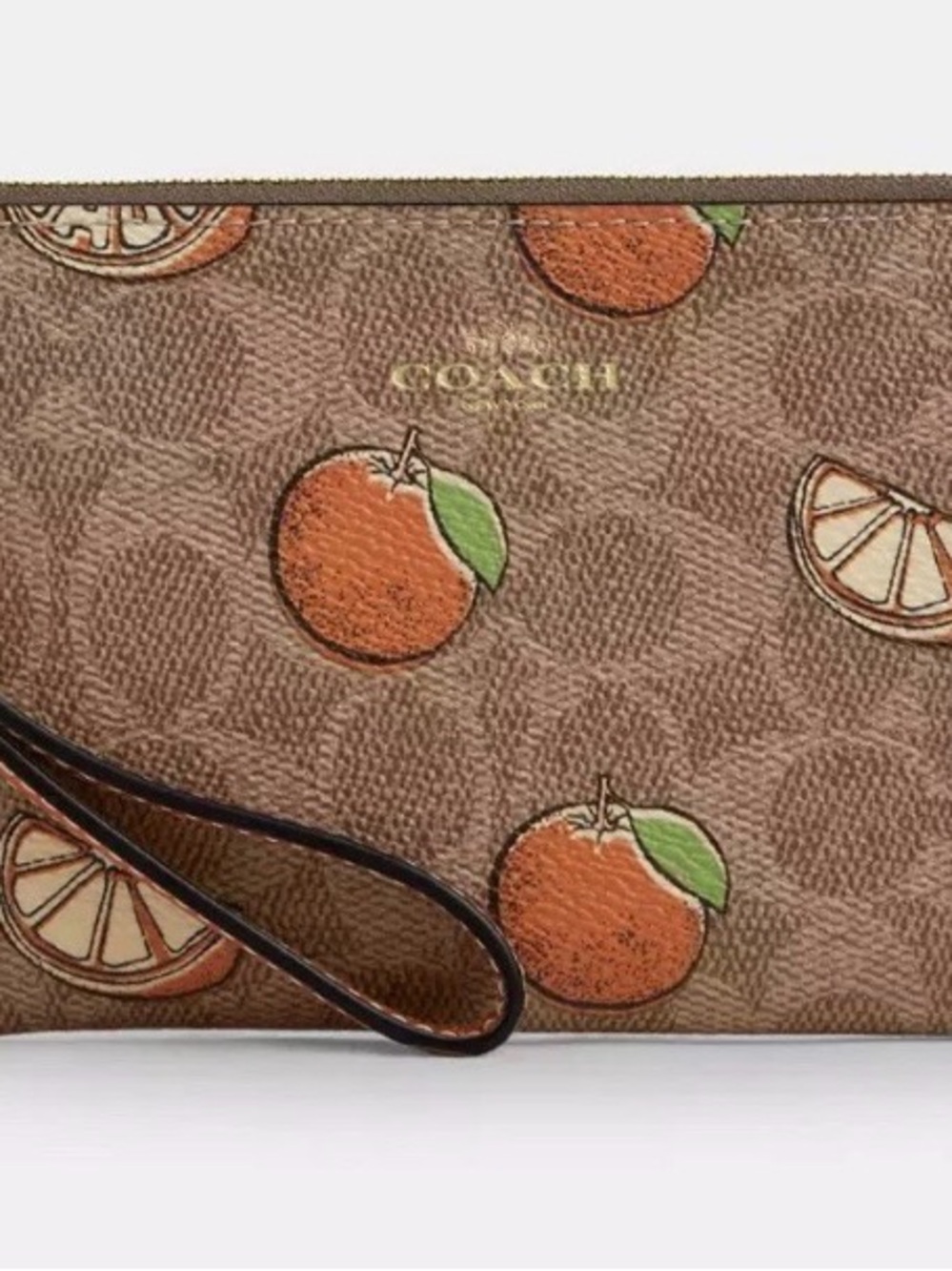 COACH CAL74 City Tote Bag In Signature Canvas With Orange Print- and wallet! - Picture 2 of 7
